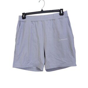 Alphalete Shorts Mens Large Light Gray Athletic Gym Lounge Drawstring Pockets